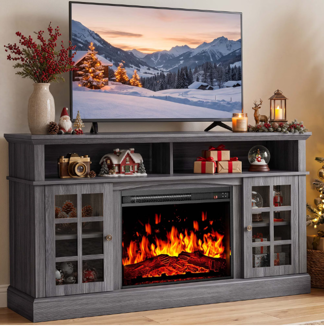 Electric Fireplace TV Stand for 75